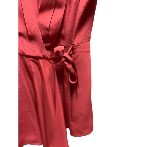 Fei 100% Silk Sleeveless Wrap Top Terracotta Size 2 Minimalist Stealth Wealth - Picture 9 of 13